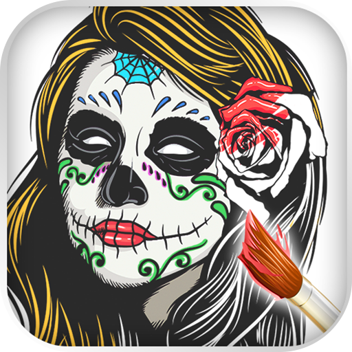 Icono App de colorear catrinas Mexicanas